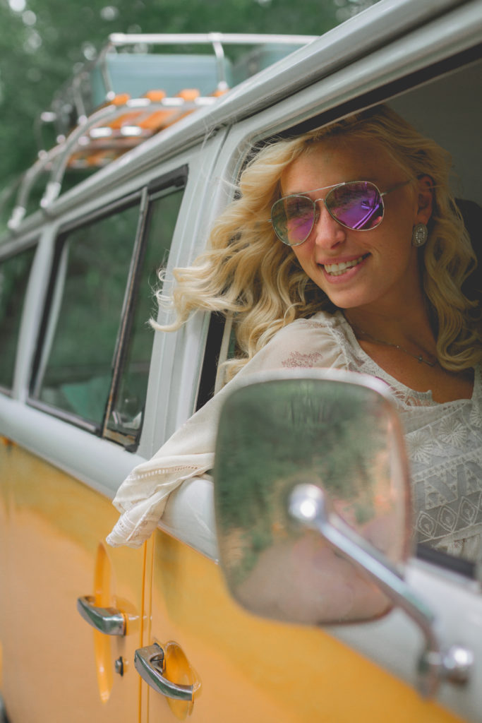 Photo booth bus | west Michigan event | vintage | bohemian wedding | hippie style | 77 Kombi | air cooled | Michigan photographer