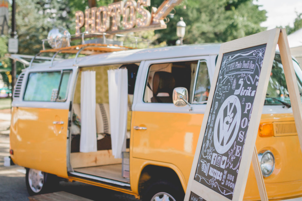 Volkswagen Bus | VW Photo booth bus | Southwest Michigan Event | Photo booth bus | west Michigan event | vintage | bohemian wedding | hippie style | 77 Kombi | air cooled | Michigan photographer | michigan events | barefoot wedding | outdoor wedding ideas
